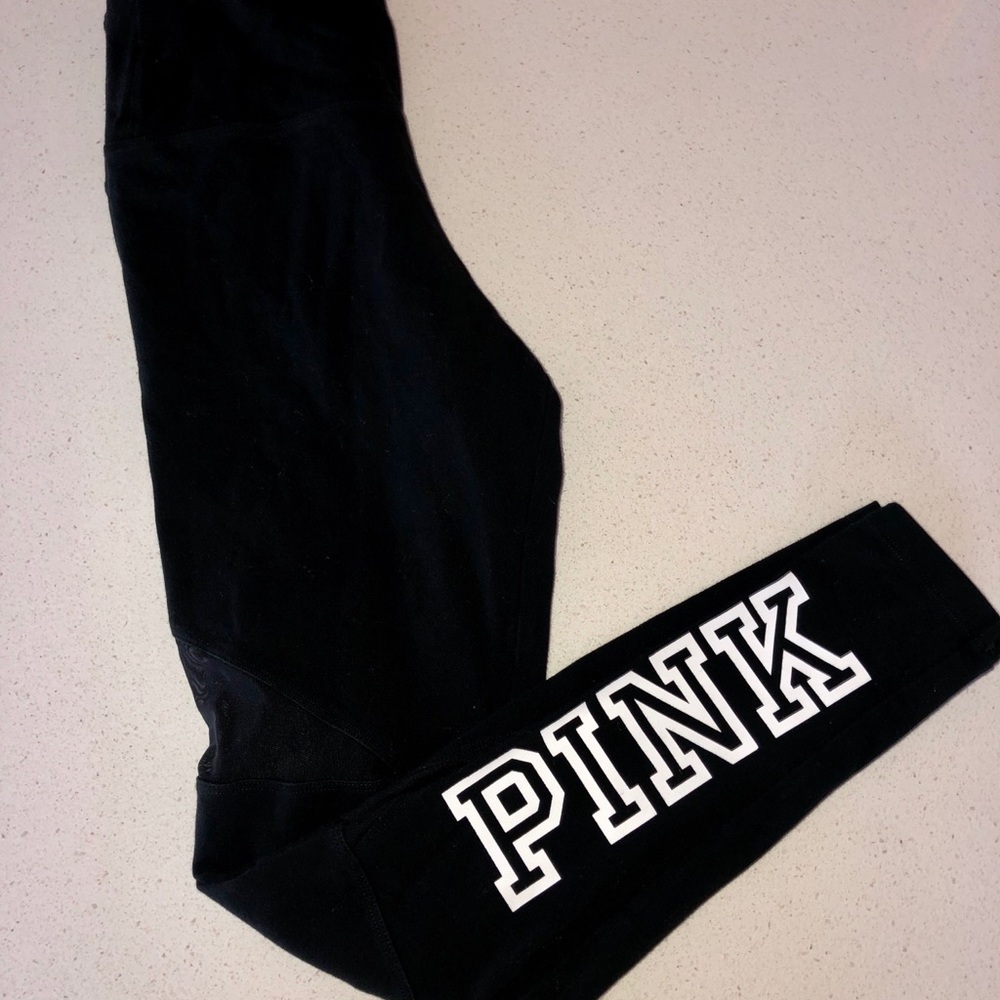 Victoria Secret PINK black with mesh leggings